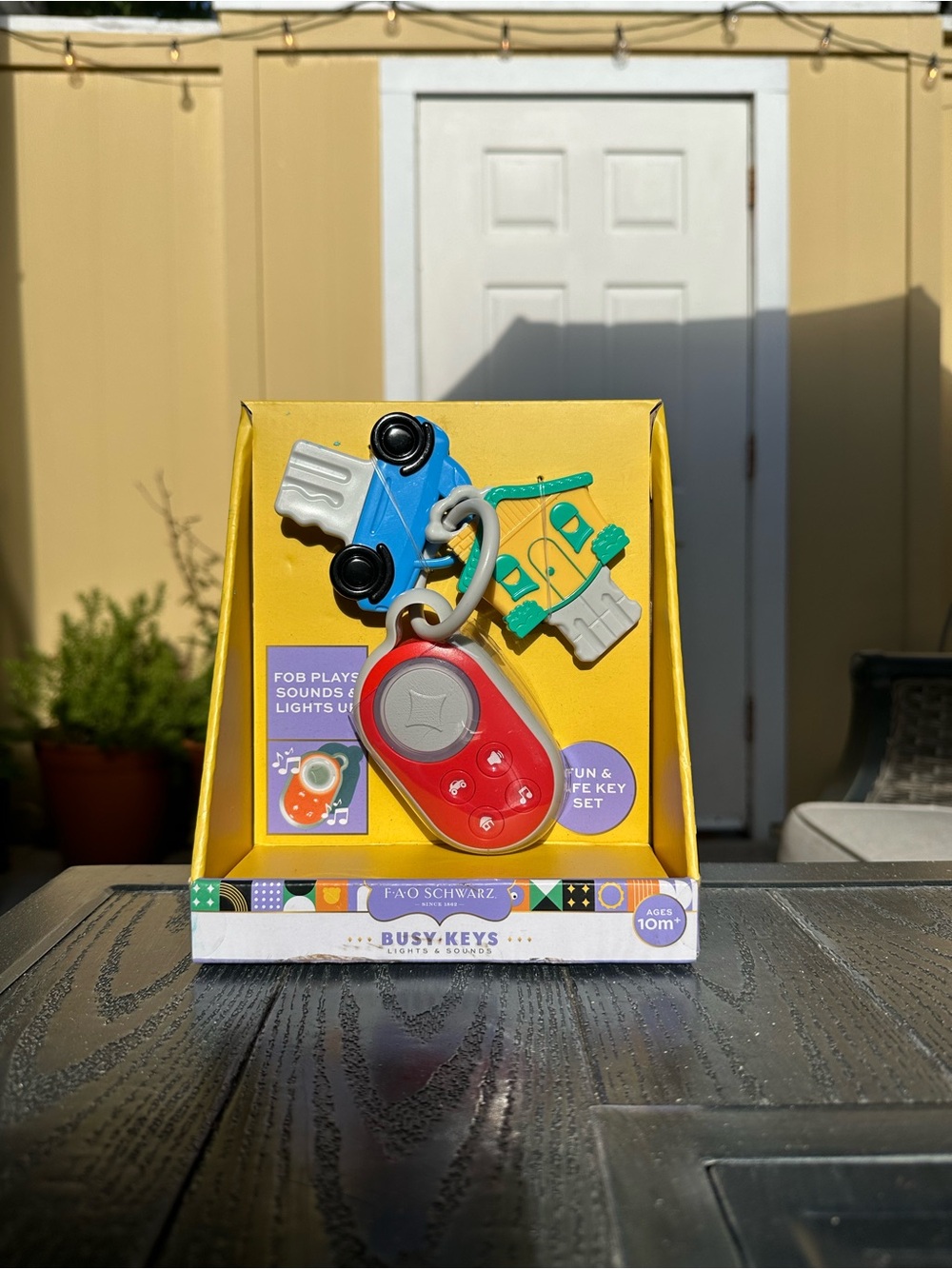 FAO Schwarz Red and Multicolor Busy Keys Toy Set